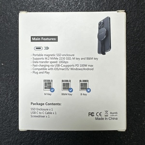 10gbps SSD bao vây với PD 100W từ tính M.2 2230 NVMe từ SSD trường hợp USB C 3.2 Gen2 để NVMe PCI-E cho iphone15 MacBook - Product Image 2