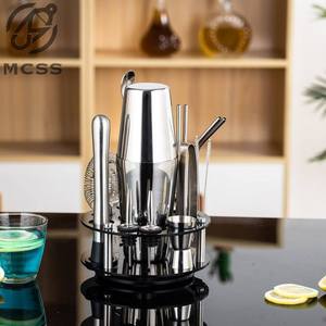 Ensemble de shaker à cocktails en acier inoxydable de qualité supérieure, 18 pièces (finition originale) - Outils de bar durables et écologiques pour le mélange de cocktails à domicile - Product Image 4