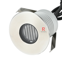 Projecteur LED d'extérieur pour escalier 3W, design linéaire à déflecteur, finition en acier inoxydable, étanche IP67, encastré, avec garantie de 5 ans