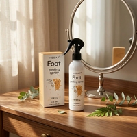 Spray pour les pieds anti-callosités avec acide salicylique, panthénol et formule PCA de sodium pour des pieds doux et lisses, parfum personnalisé OEM