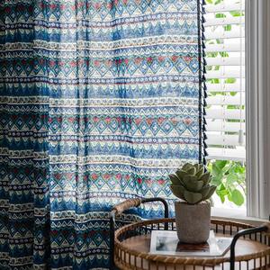 Stile etnico <span class=keywords><strong>tende</strong></span> della finestra soggiorno casa <span class=keywords><strong>tende</strong></span> di dimensioni personalizzate con nappa per la casa - Product Image 5