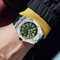 Montre de luxe à mouvement tourbillon, montres mécaniques automatiques avec logo personnalisé, montres pour hommes, bracelets en alliage de silicone