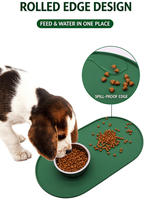 Tapis d'alimentation en silicone pour chats et chiens, imperméable, facile à nettoyer, antidérapant, qualité alimentaire, accessoires pour animaux de compagnie