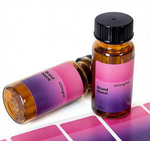 Étiquette personnalisée pour flacon en verre, effet métallique brillant, imperméable, résistante aux déchirures, écologique, pour peptides médicaux - Product Image 4