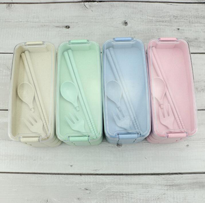 Fiambrera a prueba de fugas de grado y paja de trigo para niños Fiambrera de material Premium - Product Image 3