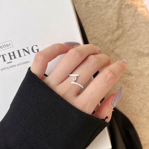 Bague en argent S925 hypoallergénique Dylam Simplicity Design, double couche, émail blanc, torsadée, géométrique, marquise, zircone 5A - Product Image 3