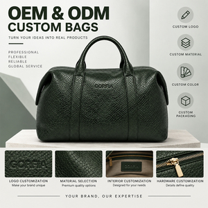 Borsa da Viaggio Personalizzata per Uomo in Pelle PU Goffrata Effetto Serpente, Grande Capacità, <span class=keywords><strong>Bagaglio</strong></span> <span class=keywords><strong>a</strong></span> <span class=keywords><strong>Mano</strong></span> per Weekend, OEM ODM - Product Image 1