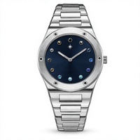 Montre à quartz SparkTime avec cadran en pierre de cristal d'eau céleste