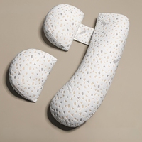 Oreiller de grossesse de haute qualité avec logo personnalisé Oreiller de maternité avec soutien du ventre en fibre de polyester de bambou pour dormir et allaiter