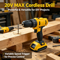 Taladro de Impacto Inalámbrico de Alta Calidad con Batería de Litio de 10 mm y 21 V, 32 N.m de Torque Variable, Personalizable OEM, con Certificación GS, para Herramientas Eléctricas de Bricolaje