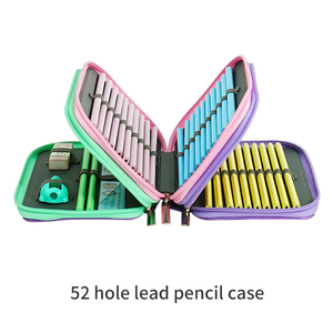 Trousse à crayons grande capacité GF, couleur unie, 52 trous, étui à crayons portable, trousse de papeterie, trousse à crayons <span class=keywords><strong>pour</strong></span> dessin artistique <span class=keywords><strong>pour</strong></span> étudiants - Product Image 5