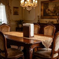 Porte-serviettes en bois rustique fait main, porte-serviettes en bois massif, décoration de table carrée artisanale, organisateur de cuisine