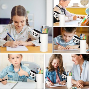<span class=keywords><strong>Porte</strong></span>-stylo en silicone personnalisé en forme d'animal OEM, étui à crayons vertical pour bureau, organisateur de papeterie Kawaii en gros sans BPA - Product Image 3