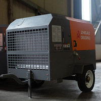 Compresseur diesel portatif d'aviateur d'air de la vis 185cfm 0.8MPa pour la construction urbaine