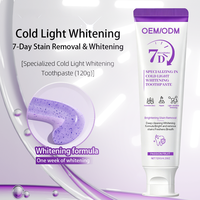 Fabricant OEM/ODM Personnalisé de Dentifrice Blanchissant à la Lumière Froide 7 Jours, Couleur Violet, Parfum Longue Durée, Réparation Chimique pour Usage Domestique