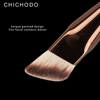 Pinceau de maquillage professionnel CHICHODO pour fond de teint liquide, poils synthétiques biseautés, manche métallique, outil de beauté pour le blending