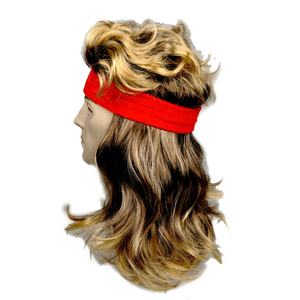 Perruque <span class=keywords><strong>de</strong></span> fête Andre Agassi, joueur <span class=keywords><strong>de</strong></span> tennis, style mulet - Product Image 3