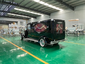 Factory Customized Vintage Black Coffin Carriage Horse Wagon Antique Electric Buggy Electric Funeral Horse Hearse - Product Image 4
