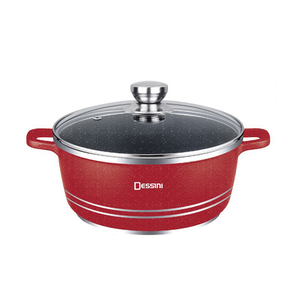 Cazuela grande de aluminio fundido a presión, olla antiadherente grande de 40CM, juego de utensilios de cocina para cocinar, negro y rojo - Product Image 4