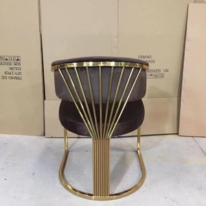 S Metal Arm <b>Chair</b> Living Room Accent Dining <b>Chair</b> Gold New Designed Light Luxury Modern for Home Hote Style Upholstered <b>Velvet</b> - Product Image 5