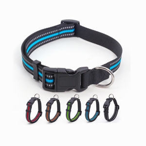 폴리에스터로 만든 애완 동물을위한 조절 가능한 플라스틱 버클 클래식 훈련 칼라와 2023 내구성 나일론 개 칼라 - Product Image 1