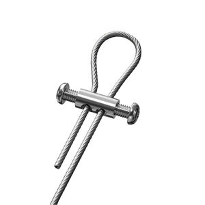 Abrazaderas de <span class=keywords><strong>cable</strong></span> de acero inoxidable Agujeros dobles Clip de accesorios de cuerda de bloqueo de alambre con tornillos para <span class=keywords><strong>cable</strong></span> - Product Image 6