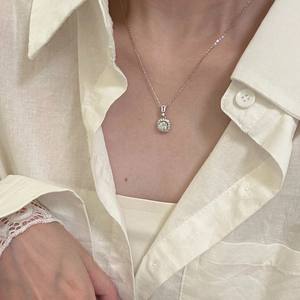 Vintage Style S925 Sterling Silver Bell Pendant Necklace with Sparkling Diamond <b>Stars</b> Luxury <b>Light</b> Brushed - Product Image 2