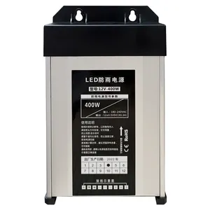 防雨铝电源适配器AC180-240V至DC 12V 24V 400w发光二极管开关Smps电源