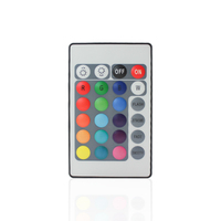 Control Remoto Inalámbrico Mini IR de 24 Teclas, DC12V-24V, 144W, Controlador de Intensidad LED RGB para Luces LED RGB