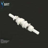 Connecteur mâle à déconnexion rapide en plastique pour montage sur panneau, sans valve, pour raccord de tuyau d'air de 1/8 pouce