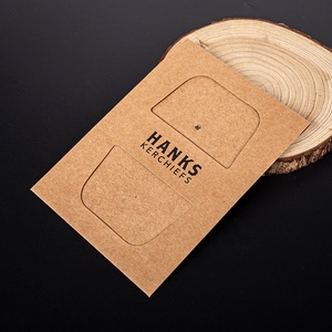 Op maat gemaakte zwarte logo-druk, hoogwaardige koord- en knoopverpakking, kraftpapieren envelop met holle uitvoering - Product Image 3