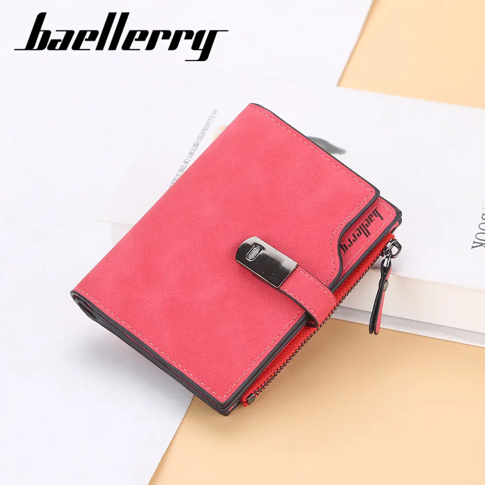 Baellerry 브랜드 도매 여성 지갑 Bifold 지퍼 pu 가죽 지갑 rfid 차단 포켓 지갑 16 카드 슬롯