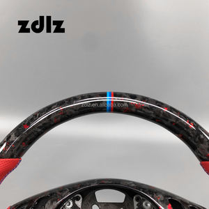 Volante de cuero perforado rojo de fibra de carbono forjado personalizado para <span class=keywords><strong>BMW</strong></span> E46 <span class=keywords><strong>E36</strong></span> <span class=keywords><strong>330CI</strong></span> 325I E81 E87 E91 E92 - Product Image 2