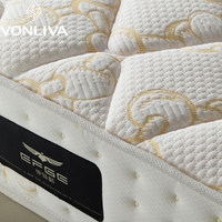 Matelas double VONLIVA en gros, matelas à ressorts ensachés de qualité supérieure, confortable et roulé pour un sommeil réparateur