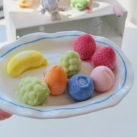 Exotisch nieuw design Happy Fruits zachte 3D mini-ijsjes fruitige smaken bedekt met chocolade mango suiker toevoegingen verpakt in doos