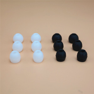 Embouts d'oreille en silicone, diamètre intérieur de 3.0mm, style bouche de poisson, noir et blanc, doux, pour écouteurs Sony Shure MP3 - Product Image 1