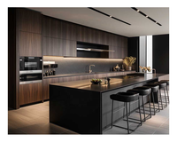 Ensemble de meubles de cuisine sur mesure, design modulaire moderne, tout-en-un, pour villa