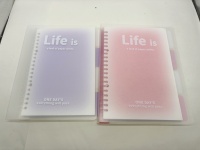 Petit cahier à spirale A5 dégradé de 60 pages avec papier peinture au crayon Logo imprimé personnalisé pour cadeau