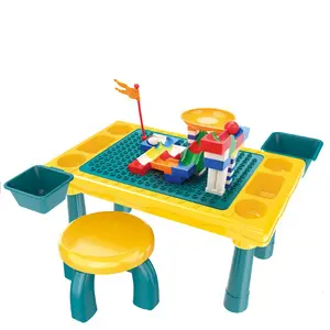 새로운 스타일 누산기 테이블에는 58pcs 볼 블록 조기 교육 인터랙티브 Diy 다채로운 장난감