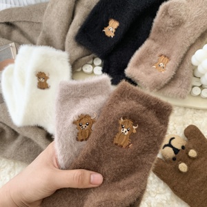 Calcetines Afelpados Personalizados, Gruesos, Cálidos, Bordados, de Dibujos Animados, para <span class=keywords><strong>Dormir</strong></span> <span class=keywords><strong>en</strong></span> Invierno, para Mujer - Product Image 6