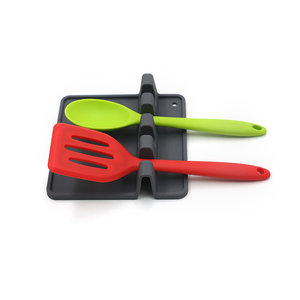 Support multifonctionnel en silicone pour spatules, cuillères et ustensiles de cuisine avec plateau anti-goutte et support pour couvercles de casseroles - Product Image 2