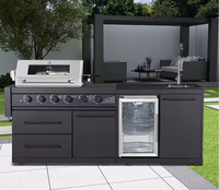 Barbecue en acier inoxydable commercial pour restaurant en plein air
