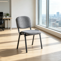 Chaise empilable sans accoudoirs, confortable, pour réunions de personnel, conférences, avec structure en fer, pour églises et stades
