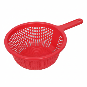 Inomata 19cm Passoire à poignée rouge Passoire élégante pour cuisine - Product Image 1