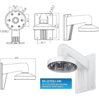 Support de caméra en alliage d'aluminium Hik OEM DS-1273ZJ-140, accessoires de vidéosurveillance avec traitement par pulvérisation de surface, vente chaude 2025