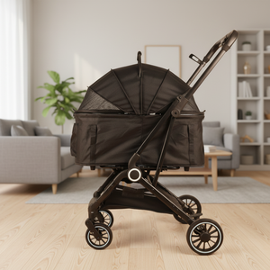 थोक वाटरप्रूफ तह पोर्टेबल कुत्ते स्टलर यात्रा पालतू जानवर ट्रॉली ट्रॉली - Product Image 2