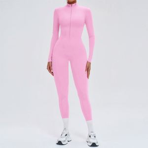 Mono Deportivo de Manga Larga con Cierre y Logotipo Personalizado, para Entrenamiento de Alta Intensidad, Bodybuilding y Yoga, para Mujer - Product Image 5