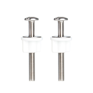 Tornillos para asiento de inodoro Aojiele, par de tornillos de cabeza plana Phillips de acero inoxidable 304 para instalación y fijación - Product Image 1
