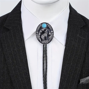 Vente en gros à bas prix <span class=keywords><strong>Cravate</strong></span> bolo vintage motif loup Western <span class=keywords><strong>Cowboy</strong></span> Southwest Fashion Silver Country cuir Turquoise Bolo <span class=keywords><strong>Cravate</strong></span> - Product Image 2