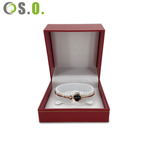 Boîte à bijoux en plastique haut de gamme, imitation cuir de qualité supérieure, boîte élégante pour bracelets, pendentifs et boucles d'oreilles - Product Image 2